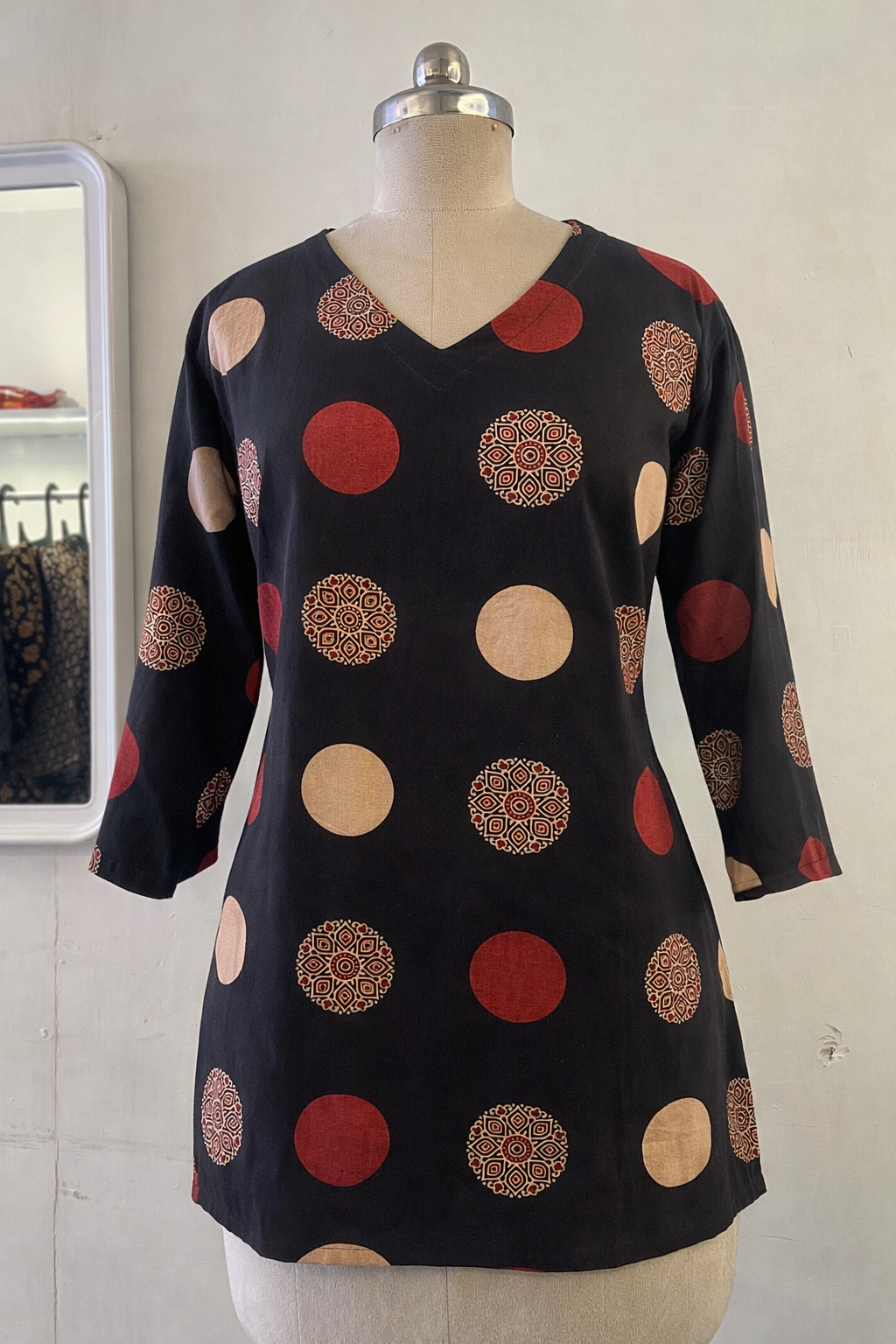 MUKHI- Ajrakh Short Kurti