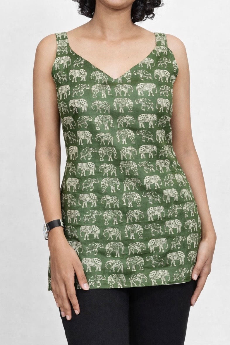 Elephant Print short kurthi